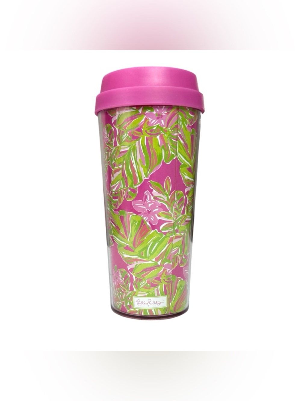 Lilly Pulitzer Jungle Travel Tumbler 16 oz Pink